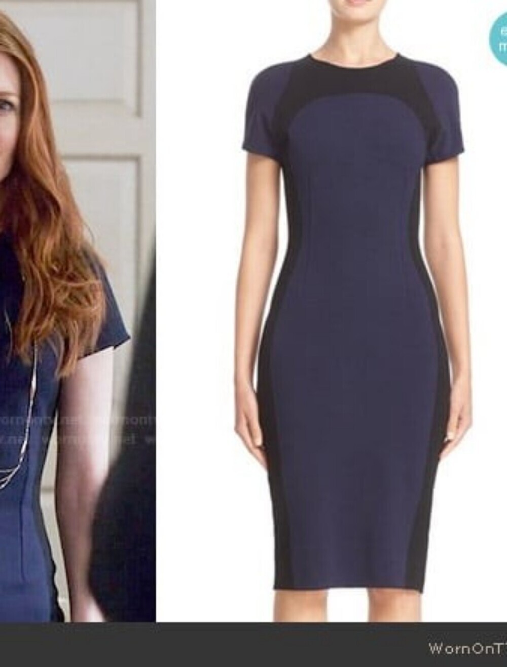 St. John Colorblock Sheath Dress Size 6 | Quiet Luxury Office Siren Midi Dress